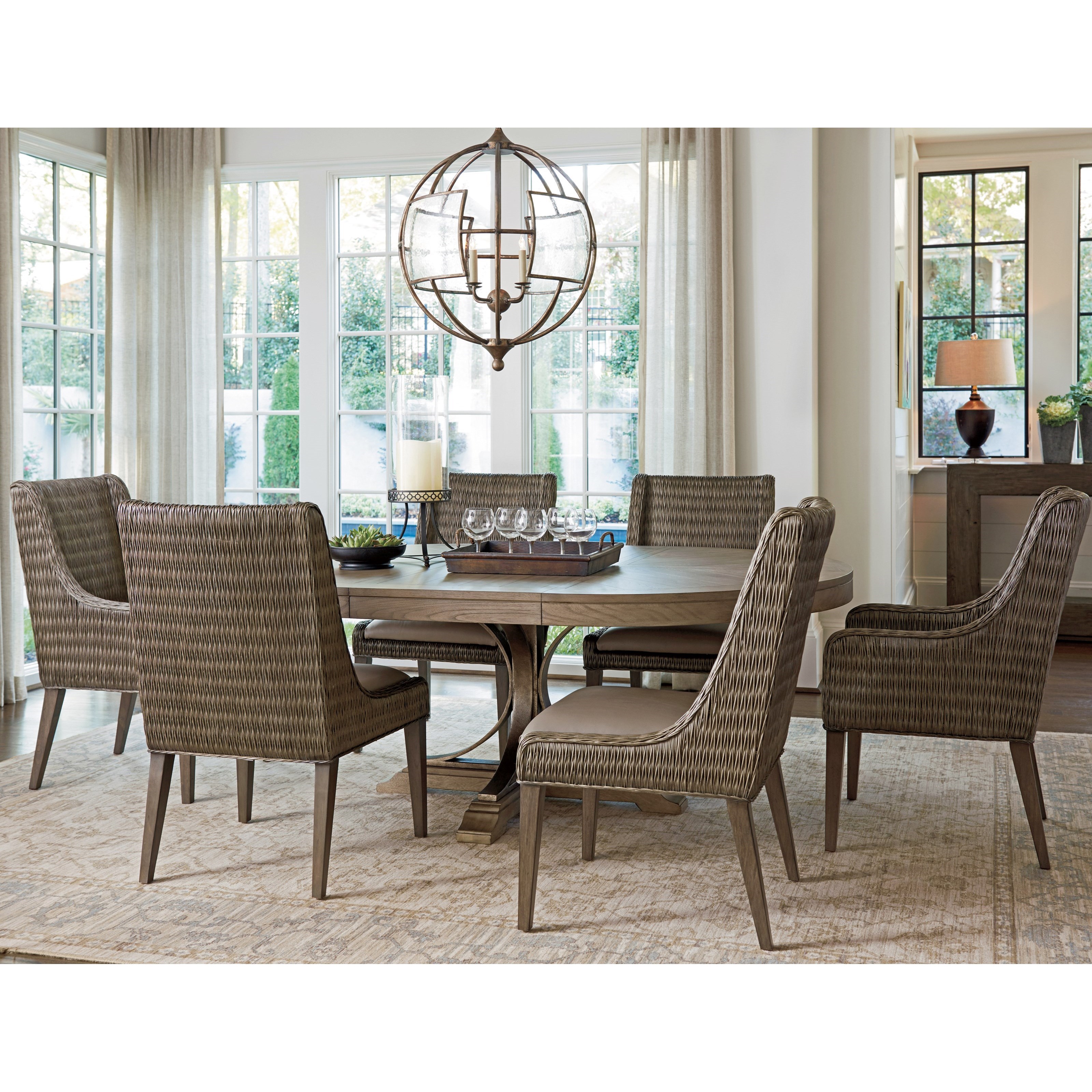Tommy Bahama Home Cypress Point Seven Piece Dining Set with Atwell